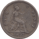 1837 FOURPENCE ( VF ) - Fourpence - Cambridgeshire Coins