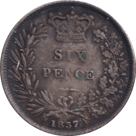 1837 SIXPENCE ( GVF ) - WORLD COINS - Cambridgeshire Coins