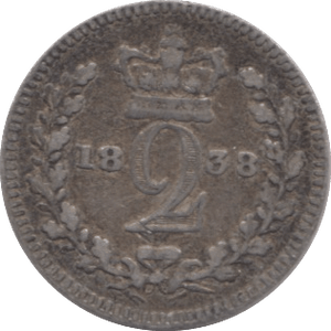 1838 MAUNDY TWOPENCE ( FINE ) - MAUNDY TWOPENCE - Cambridgeshire Coins