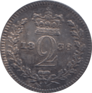 1838 MAUNDY TWOPENCE ( GVF ) - MAUNDY TWOPENCE - Cambridgeshire Coins