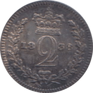 1838 MAUNDY TWOPENCE ( GVF ) - MAUNDY TWOPENCE - Cambridgeshire Coins