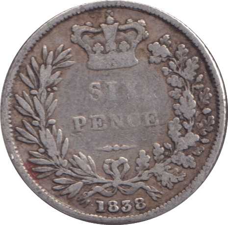 1838 SIXPENCE ( FINE ) - WORLD COINS - Cambridgeshire Coins