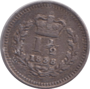 1838 THREE HALF PENCE ( VF ) - THREE HALF PENCE - Cambridgeshire Coins