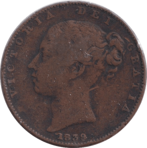 1839 FARTHING ( FINE ) - FARTHING - Cambridgeshire Coins