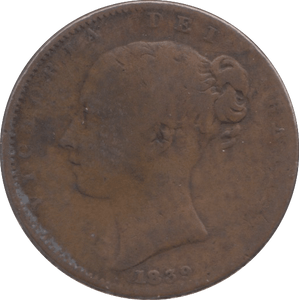 1839 FARTHING ( FINE ) - Farthing - Cambridgeshire Coins