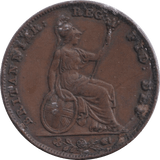 1839 FARTHING ( VF ) - FARTHING - Cambridgeshire Coins