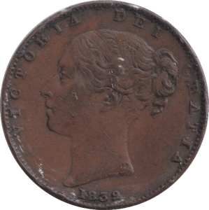 1839 FARTHING ( VF ) - FARTHING - Cambridgeshire Coins