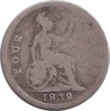 1839 FOURPENCE ( NF ) - FOURPENCE - Cambridgeshire Coins