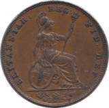 1840 FARTHING ( GVF ) - Farthing - Cambridgeshire Coins