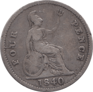 1840 FOURPENCE ( FINE ) - FOURPENCE - Cambridgeshire Coins