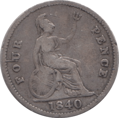 1840 FOURPENCE ( FINE ) - FOURPENCE - Cambridgeshire Coins