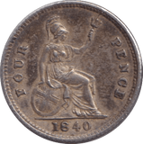 1840 FOURPENCE ( GVF ) - FOURPENCE - Cambridgeshire Coins