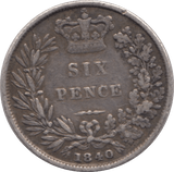 1840 SIXPENCE ( GF ) - SIXPENCE - Cambridgeshire Coins