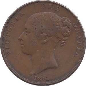 1841 PENNY ( VF ) - Penny - Cambridgeshire Coins