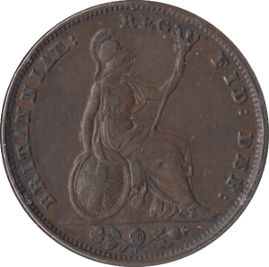 1842 FARTHING ( GVF ) - Farthing - Cambridgeshire Coins