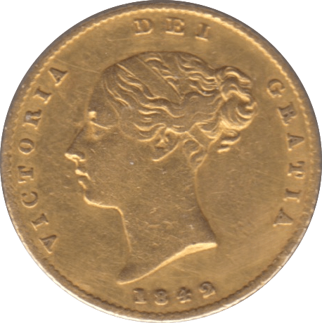 1842 GOLD HALF SOVEREIGN ( GVF ) - HALF SOVEREIGN - Cambridgeshire Coins