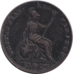 1843 FARTHING ( FINE ) - FARTHING - Cambridgeshire Coins