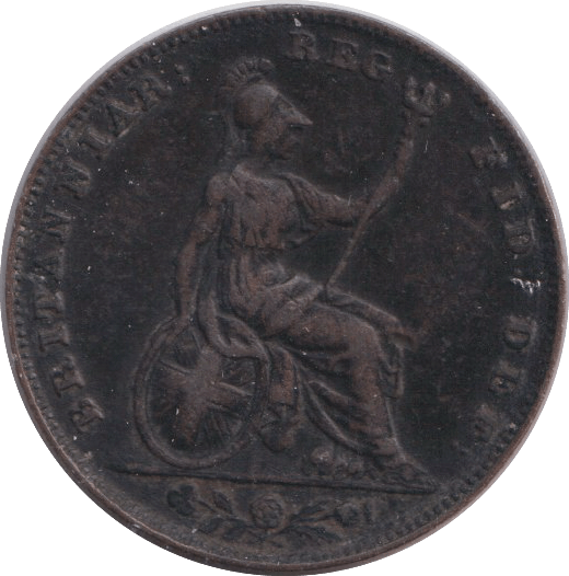 1843 FARTHING ( FINE ) - FARTHING - Cambridgeshire Coins