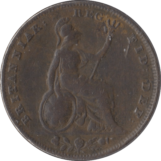 1843 FARTHING ( FINE ) - Farthing - Cambridgeshire Coins