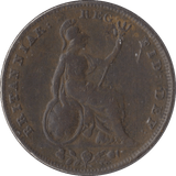 1843 FARTHING ( FINE ) - Farthing - Cambridgeshire Coins