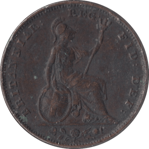 1843 FARTHING ( GVF ) - Farthing - Cambridgeshire Coins