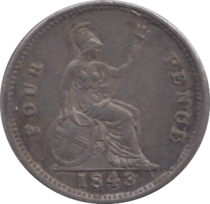 1843 FOURPENCE ( EF ) - Fourpence - Cambridgeshire Coins