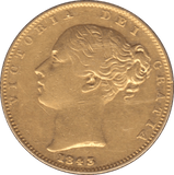 1843 GOLD SOVEREIGN ( GVF ) - SOVEREIGN - Cambridgeshire Coins