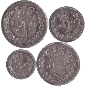 1843 MAUNDY SET VICTORIA - Maundy Set - Cambridgeshire Coins