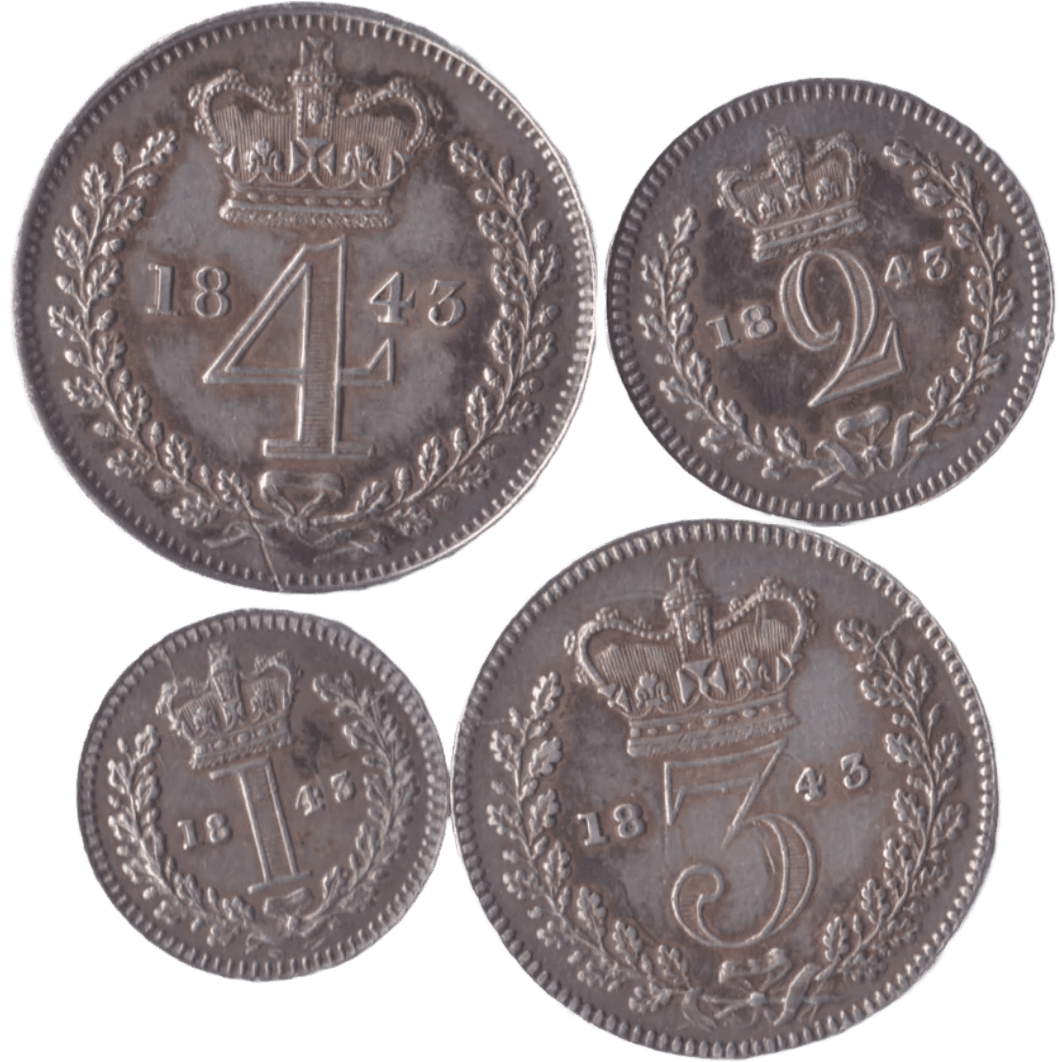 1843 MAUNDY SET VICTORIA - Maundy Set - Cambridgeshire Coins