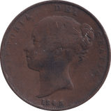 1843 PENNY ( FINE ) - PENNY - Cambridgeshire Coins