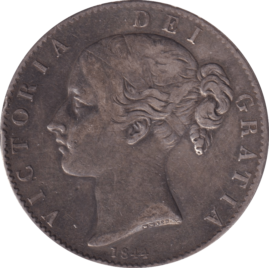 1844 CROWN ( GF ) - Crown - Cambridgeshire Coins