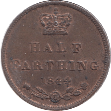 1844 HALF FARTHING ( AUNC ) - Half Farthing - Cambridgeshire Coins