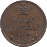 1844 HALF FARTHING ( AUNC ) - Half Farthing - Cambridgeshire Coins