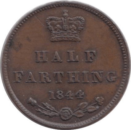 1844 HALF FARTHING ( EF ) 3 - Half Farthing - Cambridgeshire Coins