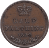 1844 HALF FARTHING ( EF ) 3 - Half Farthing - Cambridgeshire Coins