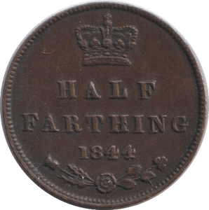 1844 HALF FARTHING ( GVF ) 1 - HALF FARTHING - Cambridgeshire Coins