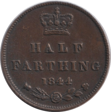 1844 HALF FARTHING ( GVF ) 1 - HALF FARTHING - Cambridgeshire Coins