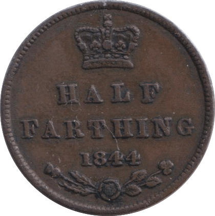 1844 HALF FARTHING ( GVF ) 2 - HALF FARTHING - Cambridgeshire Coins