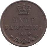 1844 HALF FARTHING ( GVF ) 2 - Half Farthing - Cambridgeshire Coins