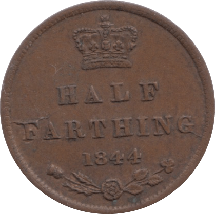 1844 HALF FARTHING ( GVF ) - Half Farthing - Cambridgeshire Coins