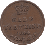 1844 HALF FARTHING ( GVF ) - Half Farthing - Cambridgeshire Coins