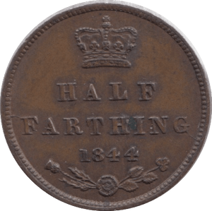 1844 HALF FARTHING ( GVF ) - Half Farthing - Cambridgeshire Coins