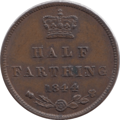 1844 HALF FARTHING ( GVF ) - Half Farthing - Cambridgeshire Coins