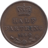 1844 HALF FARTHING ( GVF ) - Half Farthing - Cambridgeshire Coins