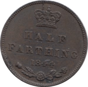 1844 HALF FARTHING ( UNC ) 3 - Half Farthing - Cambridgeshire Coins