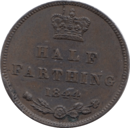 1844 HALF FARTHING ( UNC ) 3 - Half Farthing - Cambridgeshire Coins