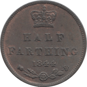 1844 HALF FARTHING ( UNC ) - Half Farthing - Cambridgeshire Coins