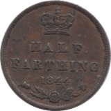 1844 HALF FARTHING ( VF ) - Half Farthing - Cambridgeshire Coins