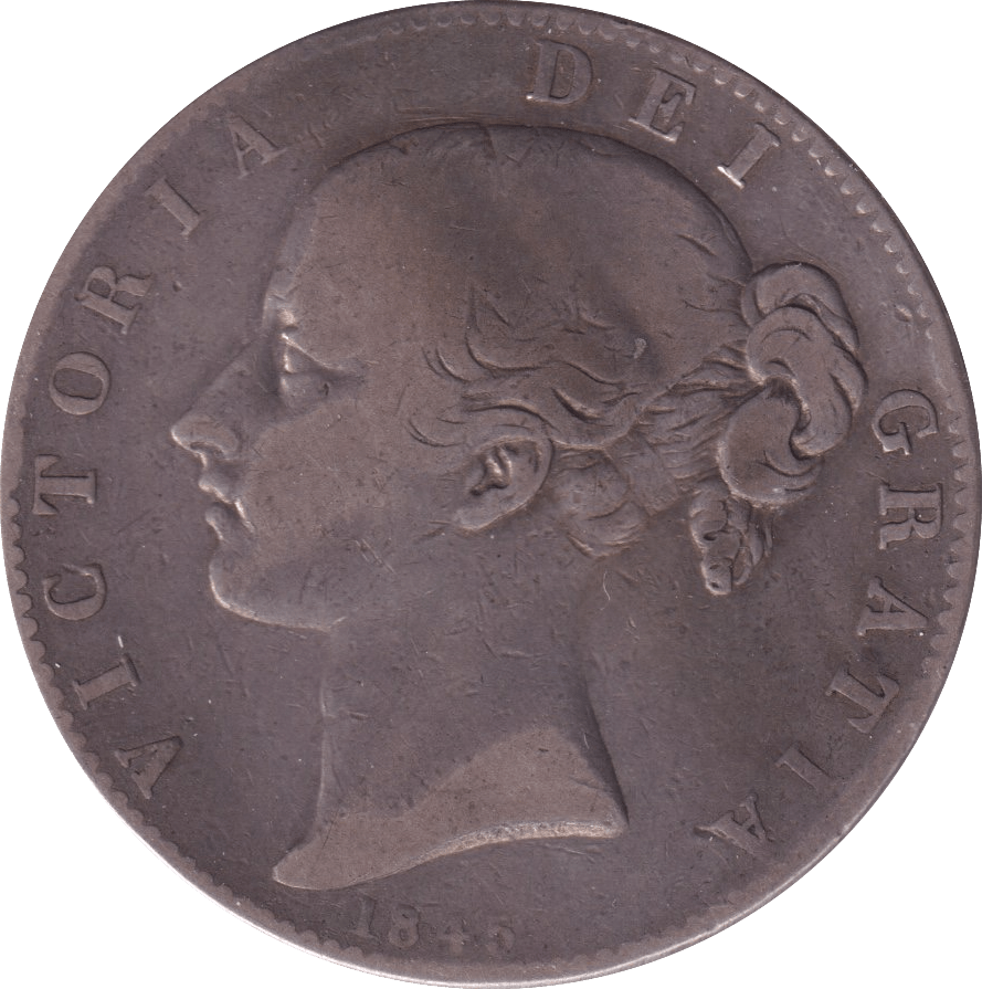 1845 CROWN ( FINE ) - Crown - Cambridgeshire Coins