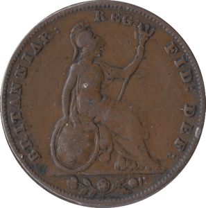 1845 FARTHING ( FINE ) - Farthing - Cambridgeshire Coins